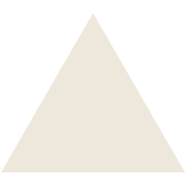 Victorian floor tile equilateral triangle in off-white with smooth edges and a uniform matte finish 104 x 89mm