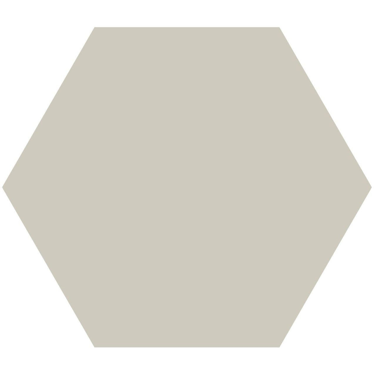 Beige large hexagonal victorian floor tile with smooth matte finish measuring 185mm in color 185mm