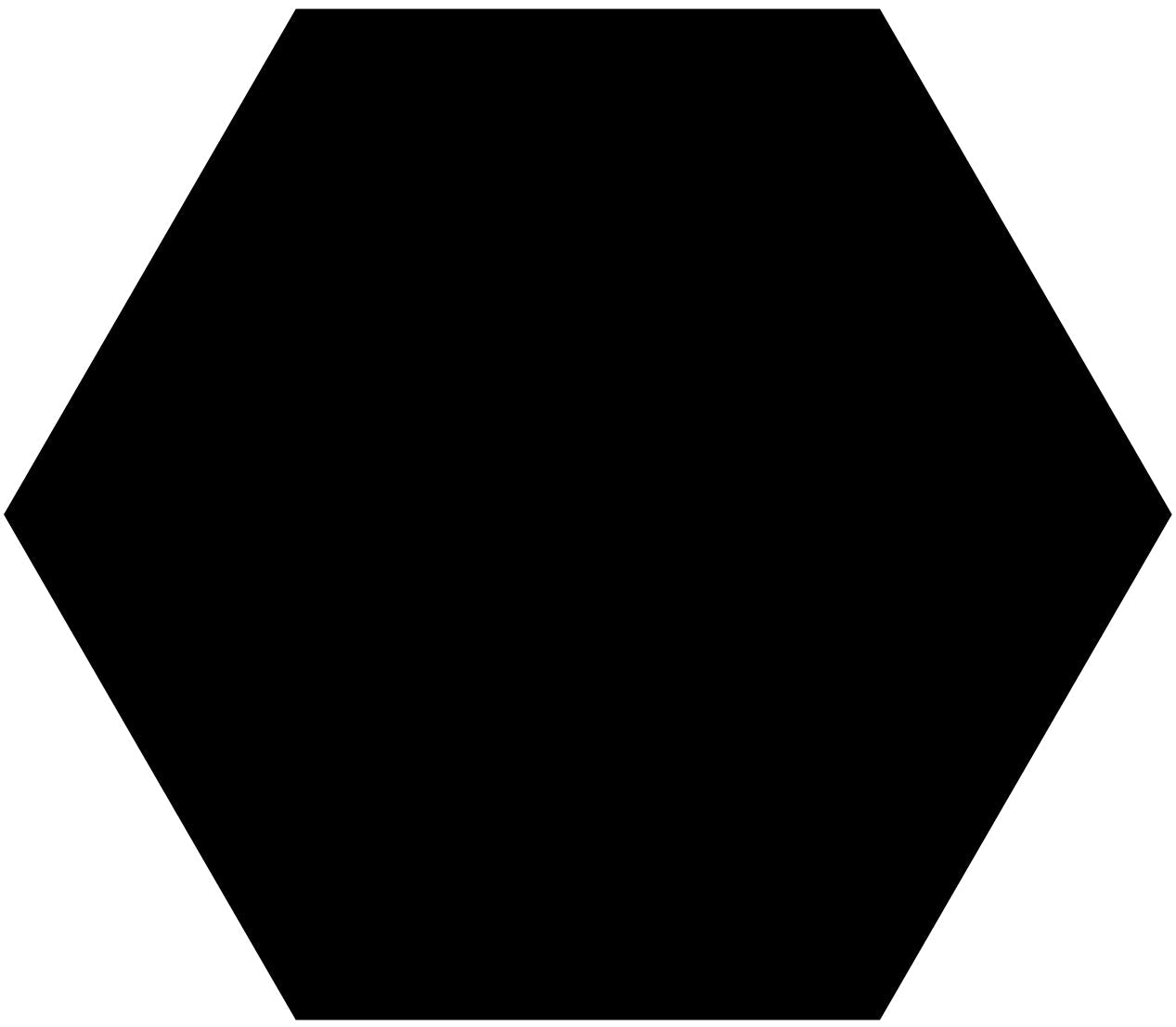 Victorian Floor Tile Large Hexagon Colours 185mm