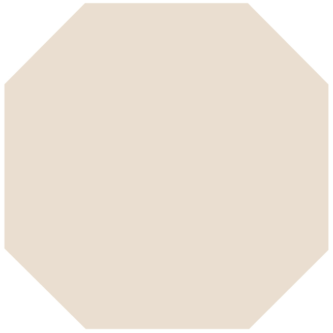 Beige Victorian floor tile octagon colours 106 x 106mm showing classic octagonal shape and smooth finish