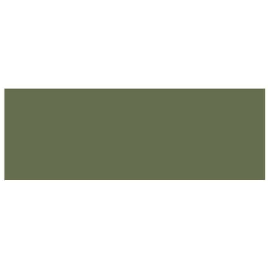 Solid olive green rectangular victorian floor tile panel measuring 151 x 53mm for decorative flooring