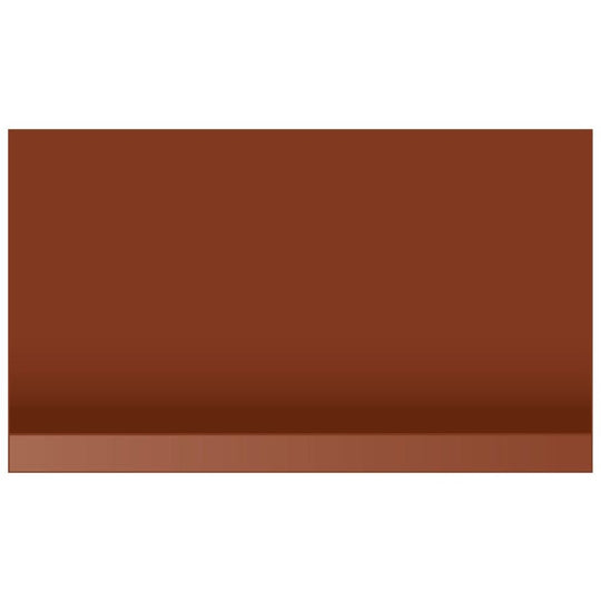 Solid brown matte rectangular panel for victorian floor tile skirting measuring 148 x 98mm