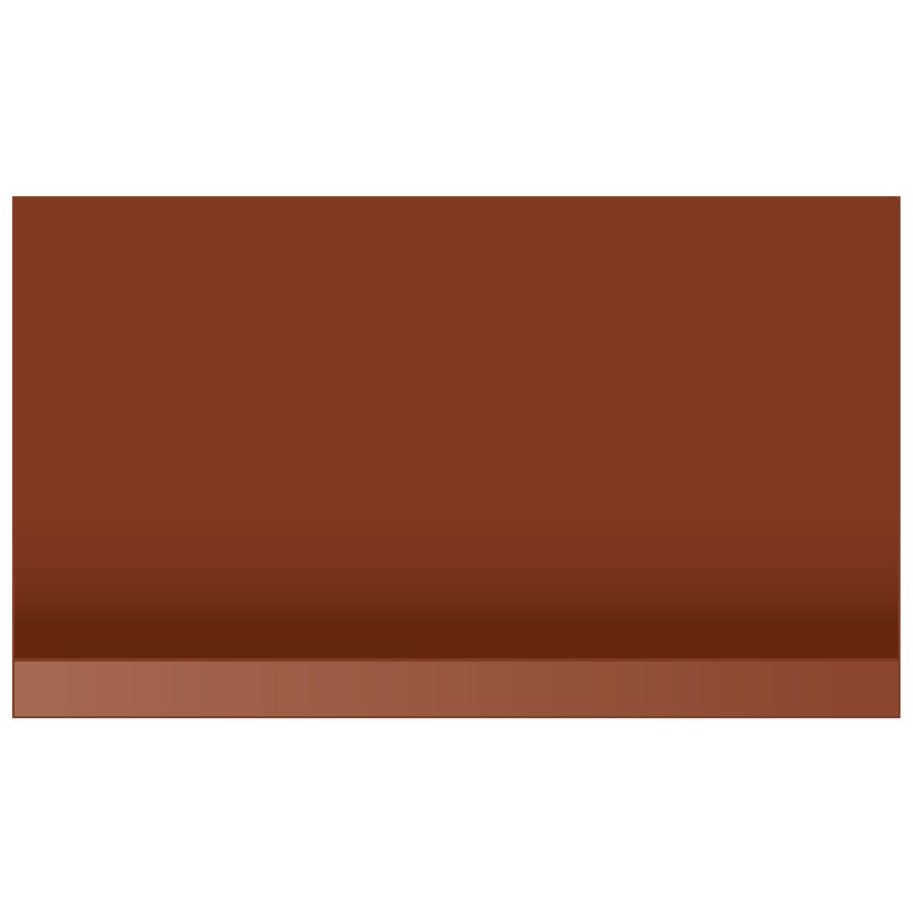 Solid brown matte rectangular panel for victorian floor tile skirting measuring 148 x 98mm