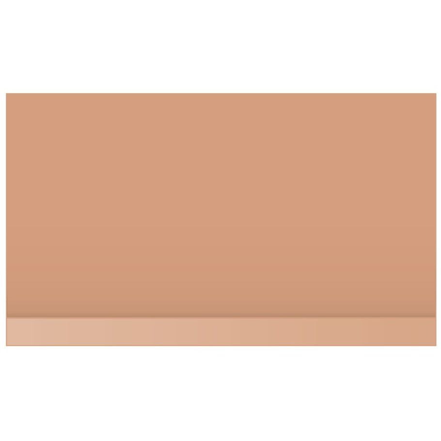 Victorian floor tile skirting in a sleek solid copper color with a smooth polished metallic finish measuring 148 x 98mm