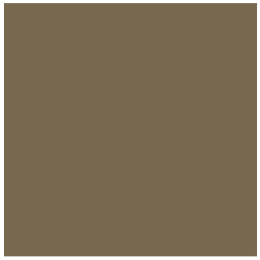 Solid brown rectangular victorian floor tile square colour 37 x 37mm showing smooth surface texture