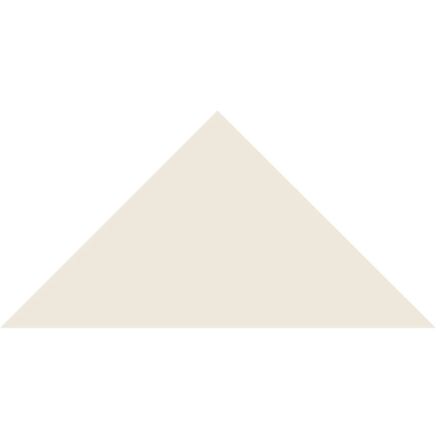 A minimalist beige Victorian floor tile triangle with smooth matte finish measuring 149 x 106 x 106mm