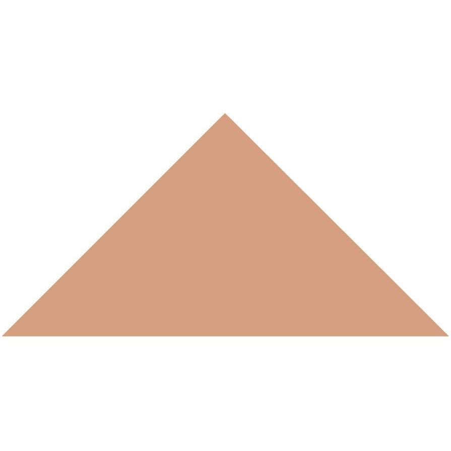 A solid tan Victorian floor tile triangle measuring 149 x 106 x 106mm for decorative flooring designs