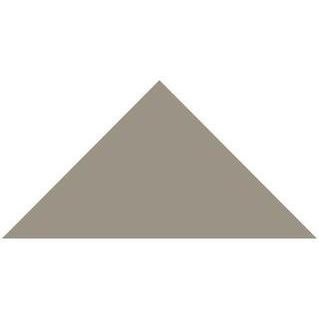 A solid muted gray triangular victorian floor tile measuring 50 x 36 x 36mm for decorative flooring designs