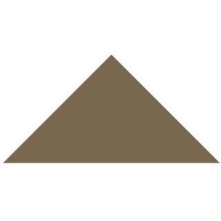 A solid brown triangular victorian floor tile measuring 50 x 36 x 36mm ideal for decorative flooring