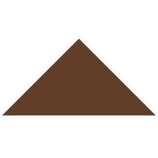 A solid brown triangular victorian floor tile measuring 50 x 36 x 36mm ideal for flooring designs