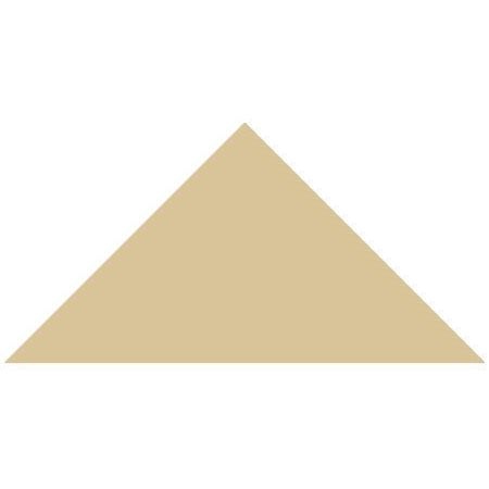 Beige triangular victorian floor tile measuring 73 x 52 x 52mm ideal for decorative flooring designs