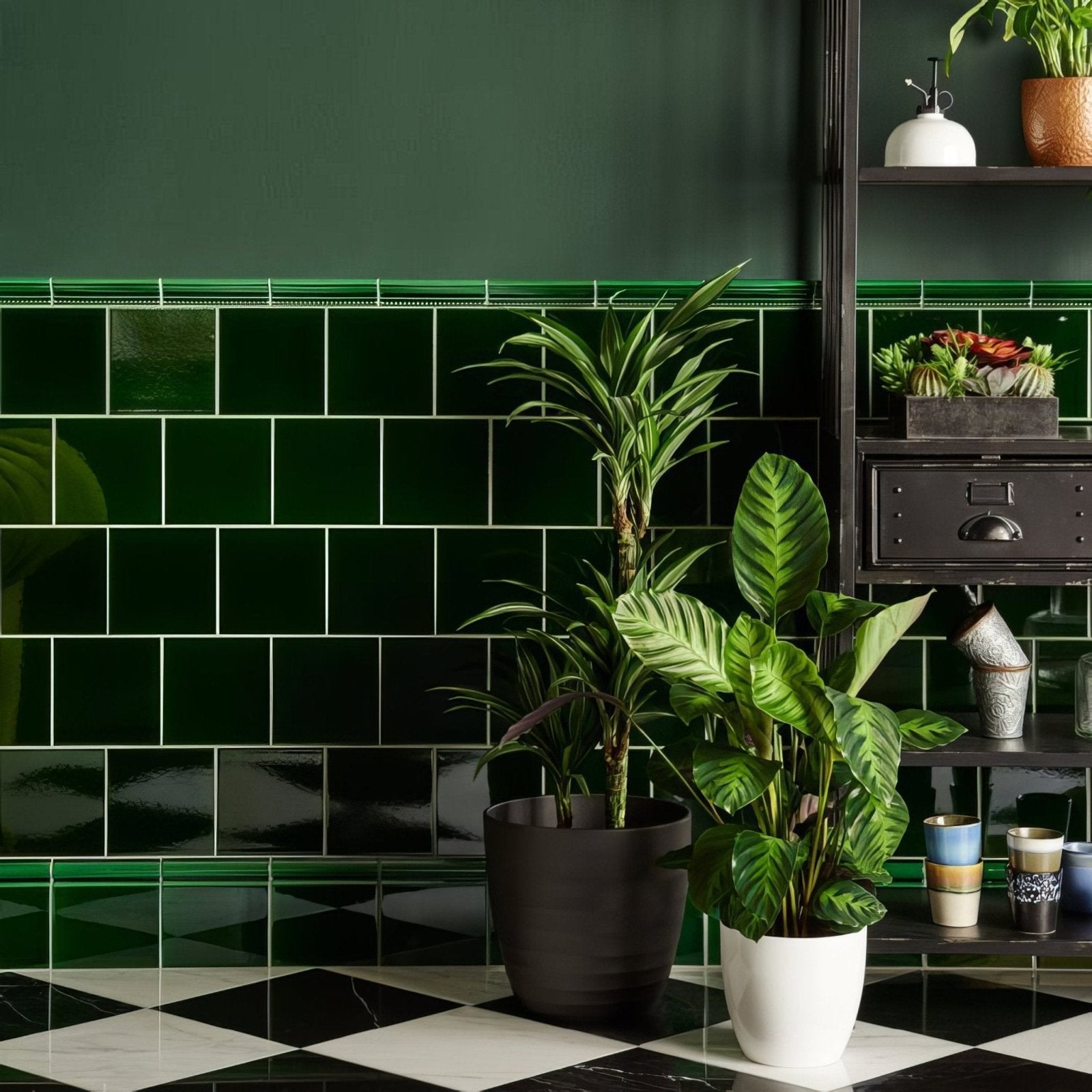 Victorian Green Skirting Tile – detail view 4