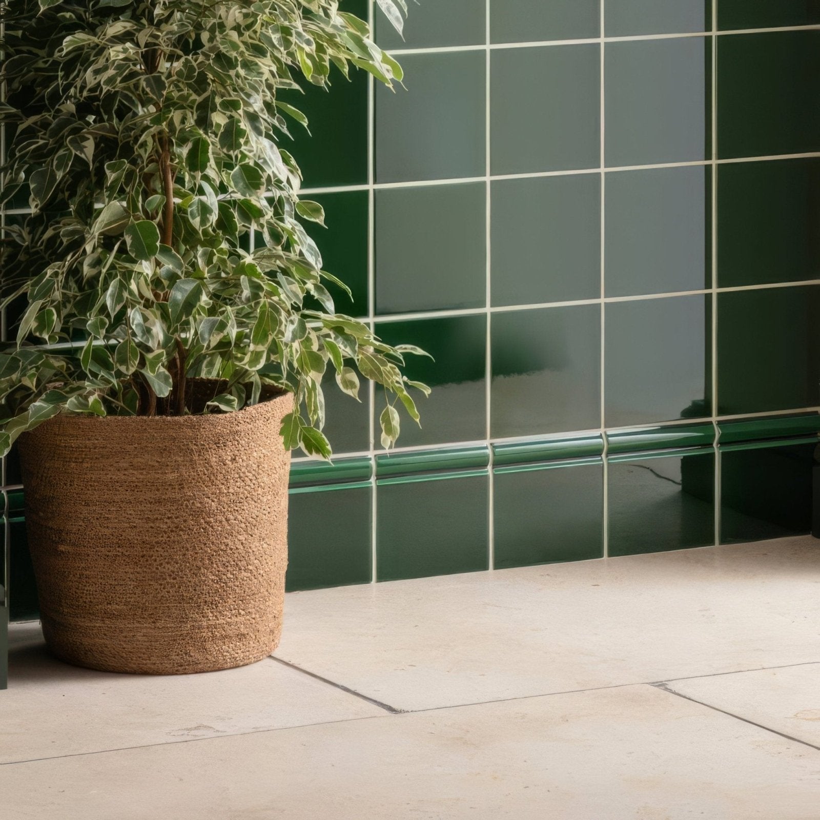 Victorian Green Skirting Tile