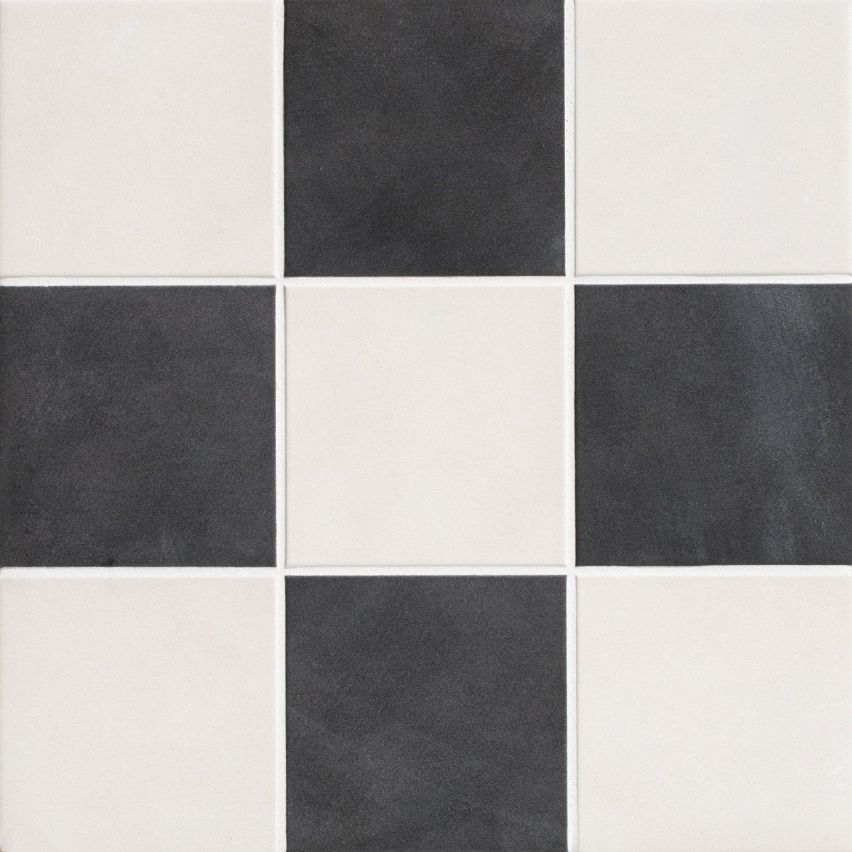 Victorian style porcelain chess mono b black and white checkered ceramic floor tiles with matte finish