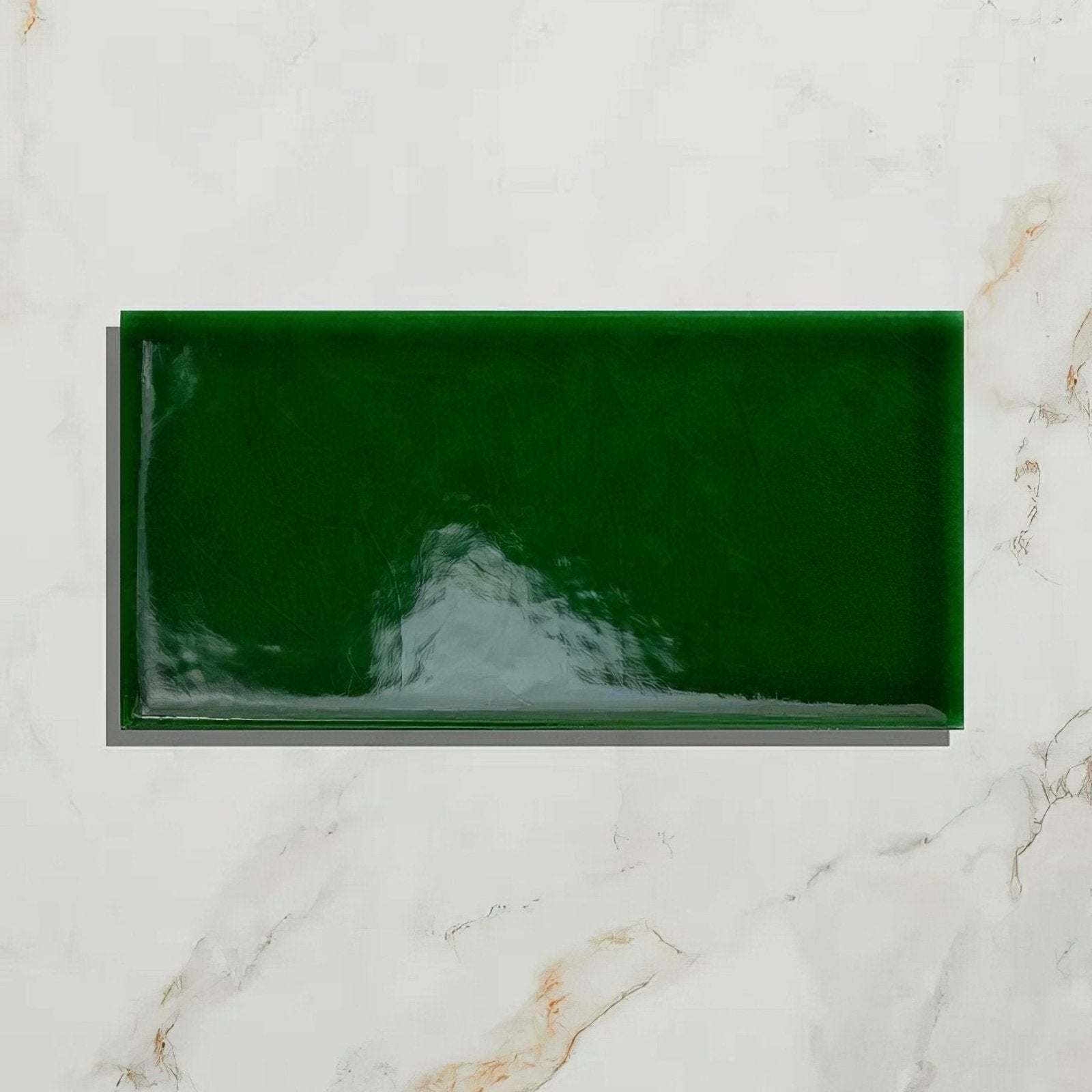 Victorian Style™ Wall Ceramic Olive Green Metro Crackle Glaze