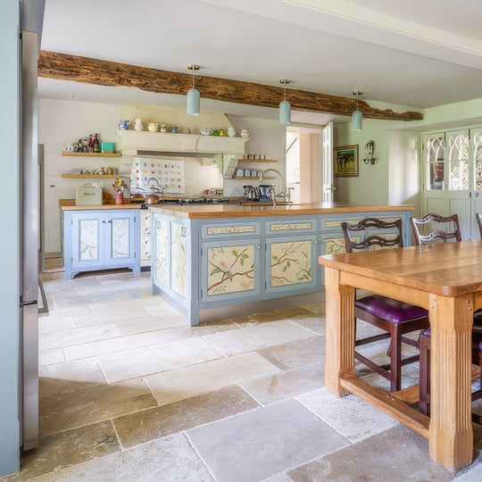 Vieux Bourgogne Limestone Ancient Finish beige limestone tiles