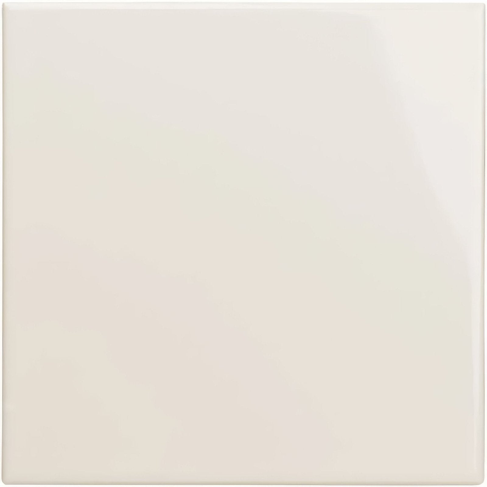 Cream-colored glossy ceramic tile from vintage white field tile collection suitable for walls and floors