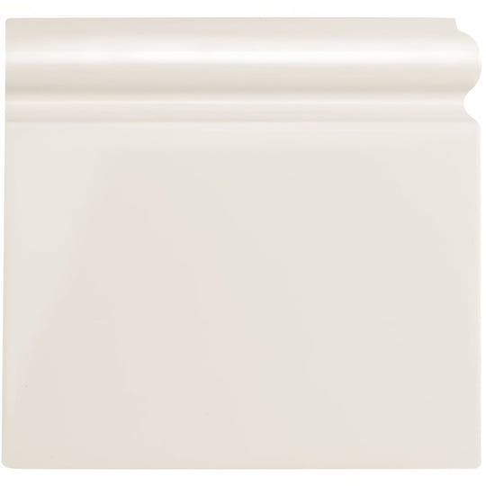 Vintage White Skirting Right Corner Ceramic Wall Tile - alternate view
