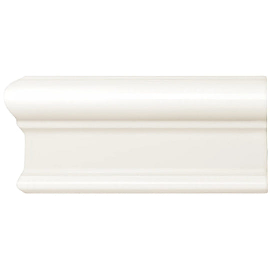 Vintage White Victoria Left Corner Ceramic Wall Tile - alternate view