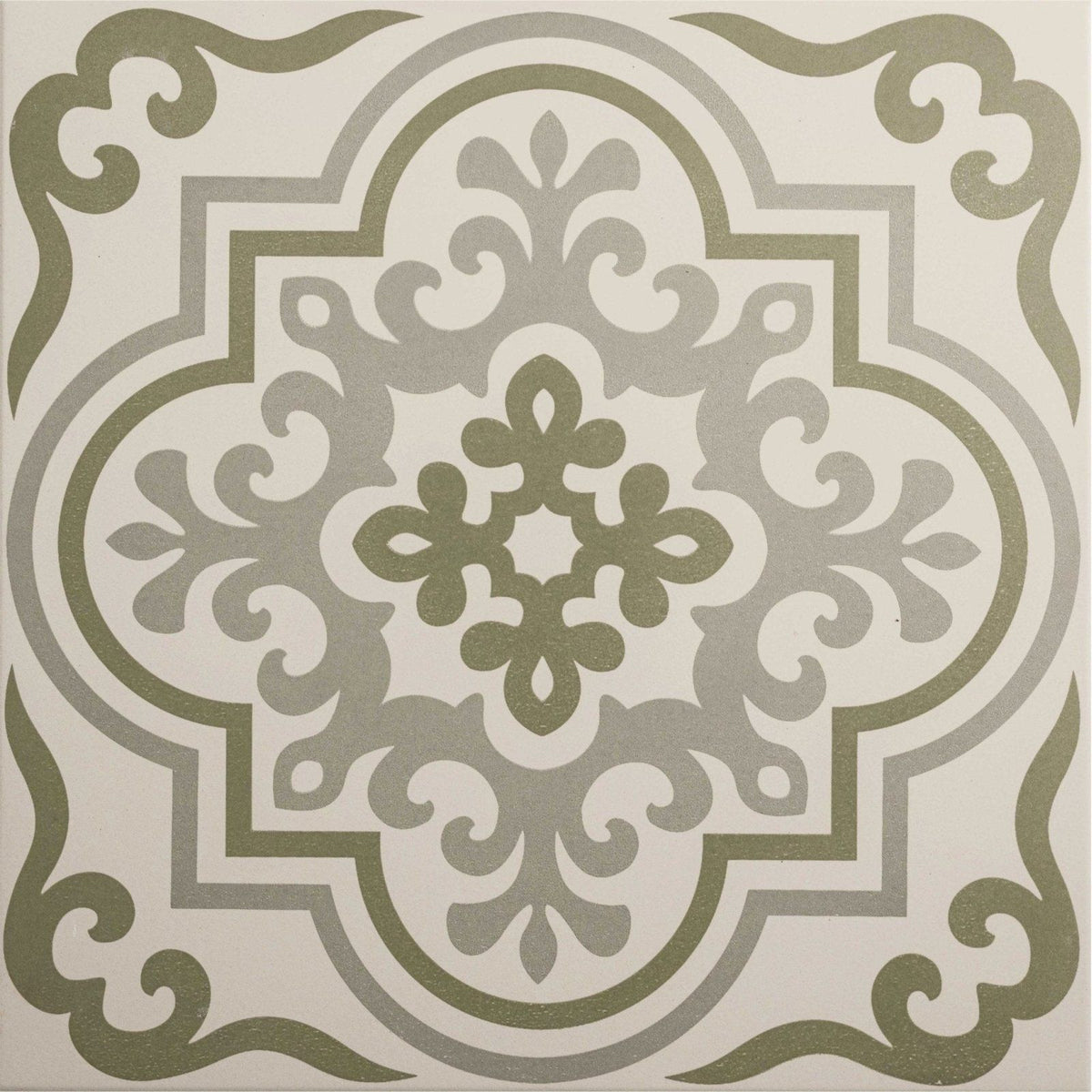 Vogue Green on Chalk – pattern detail