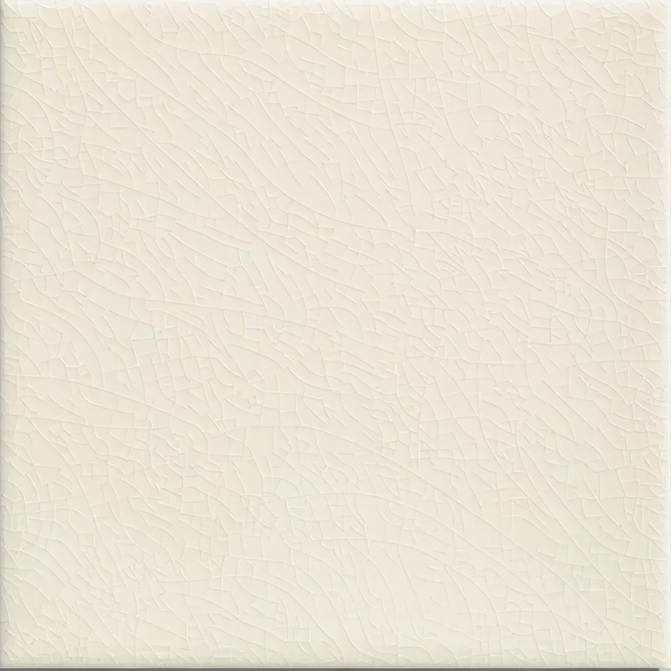 Victorian Style wall ceramic tile in antique white with cream-colored crackle glaze and a subtle textured surface