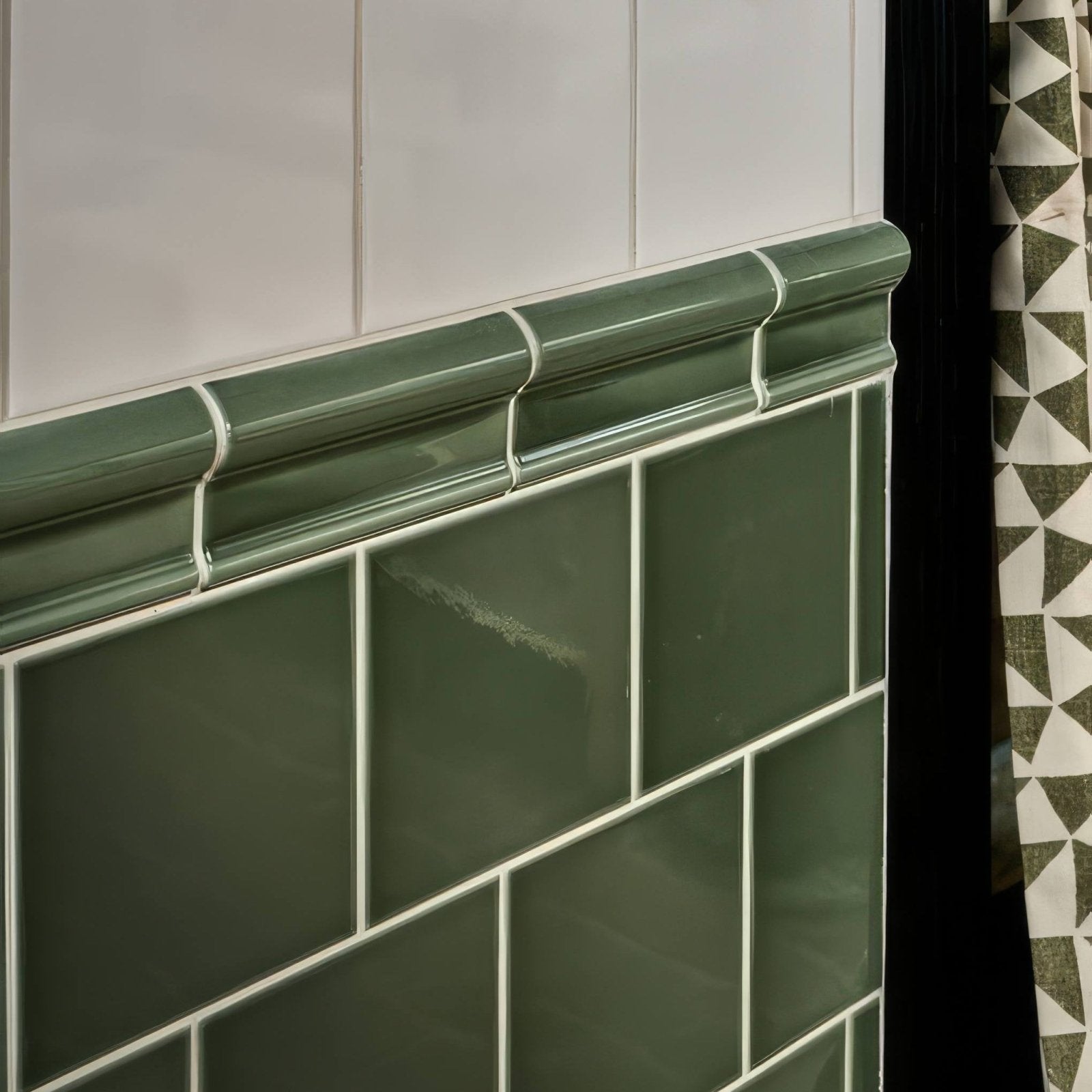 Wall Ceramic Cabbage Green Dado