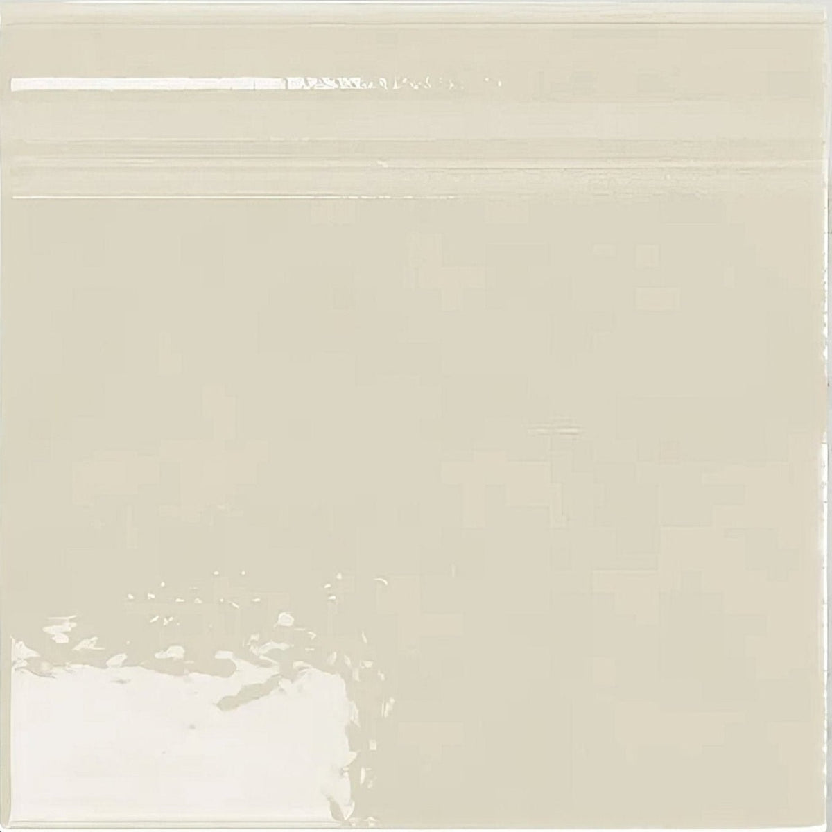 Clear plastic zip-top bag with embossed branding containing victorian style wall ceramic cotton white skirting