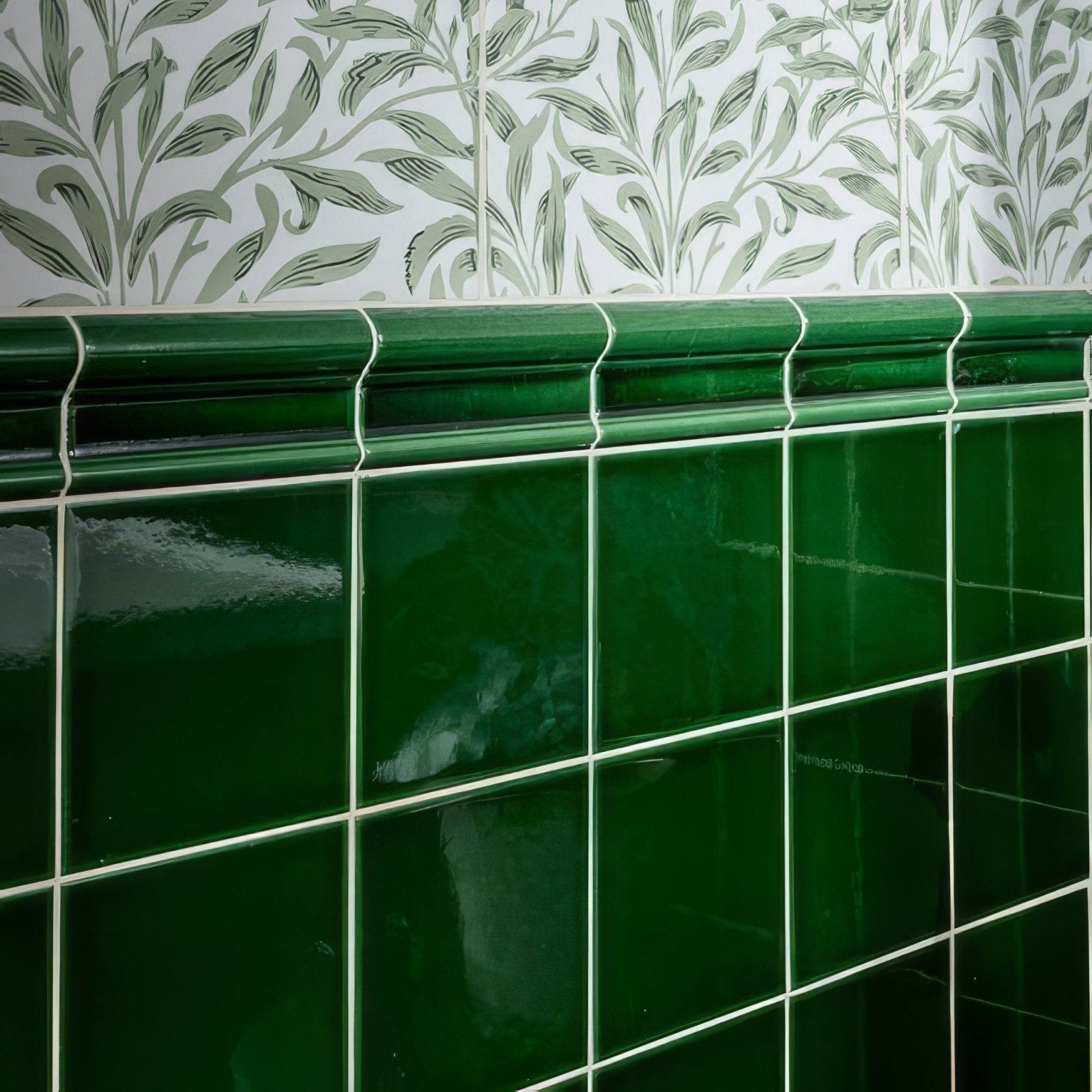 Wall Ceramic Olive Green Dado Crackle Glaze