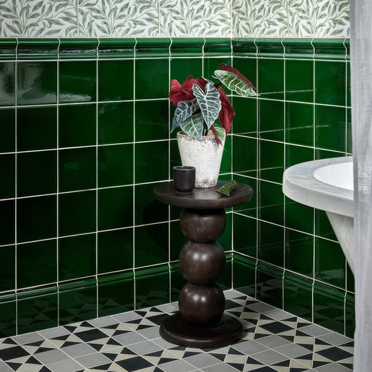 Victorian Style™ Wall Ceramic Olive Green Skirting Crackle Glaze