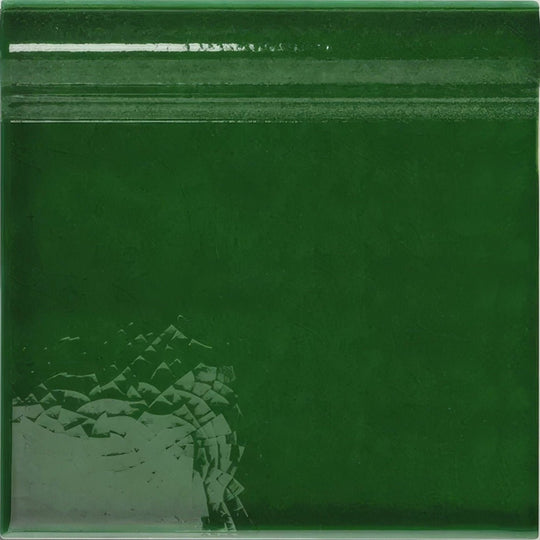 Victorian Style™ Wall Ceramic Olive Green Skirting Crackle Glaze - alternate view