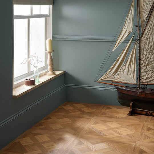 Warwick Slade Oak Design Panel oak herringbone wood flooring