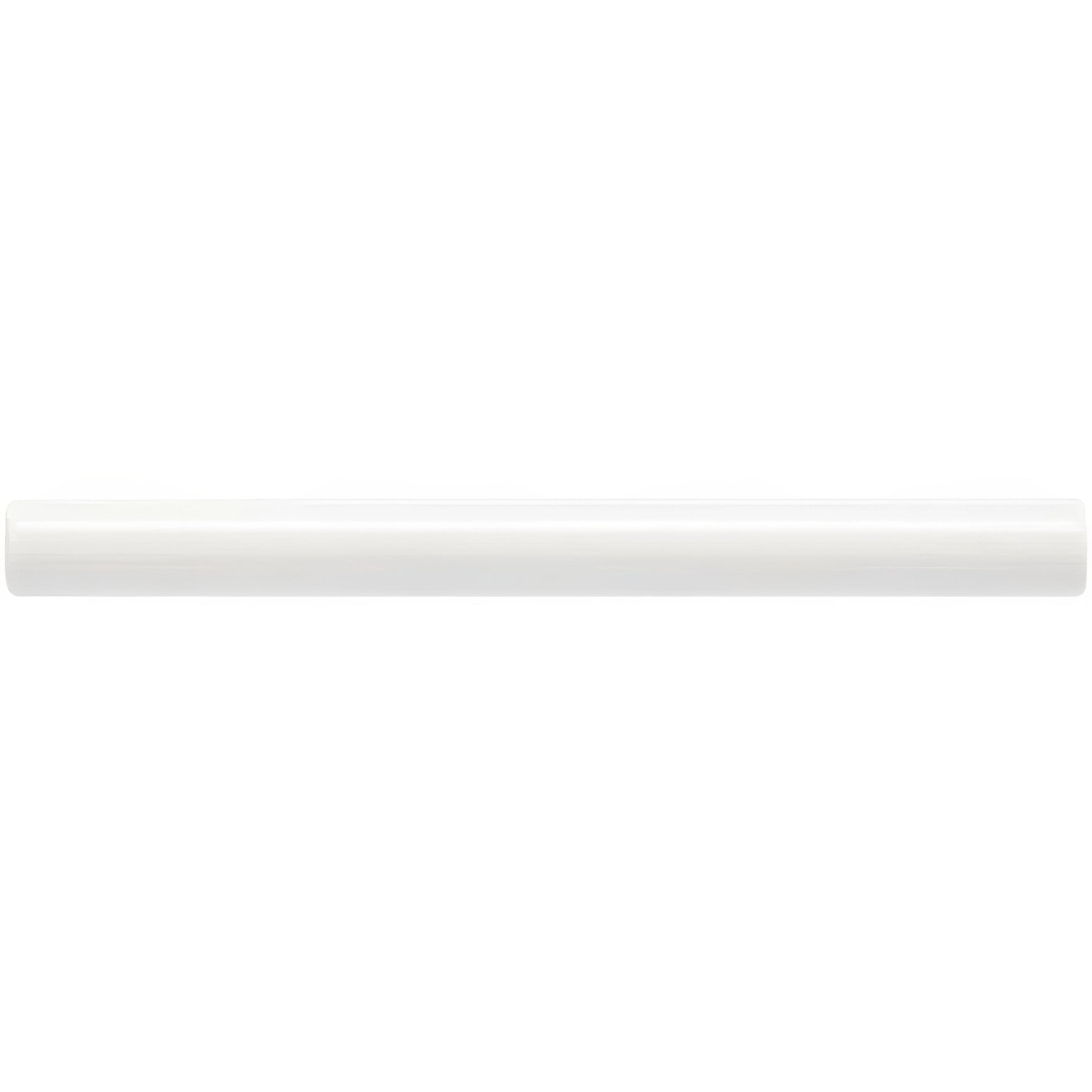 A sleek glossy white cylindrical Waveney Chelsea diffuser with a smooth uniform surface for home fragrance