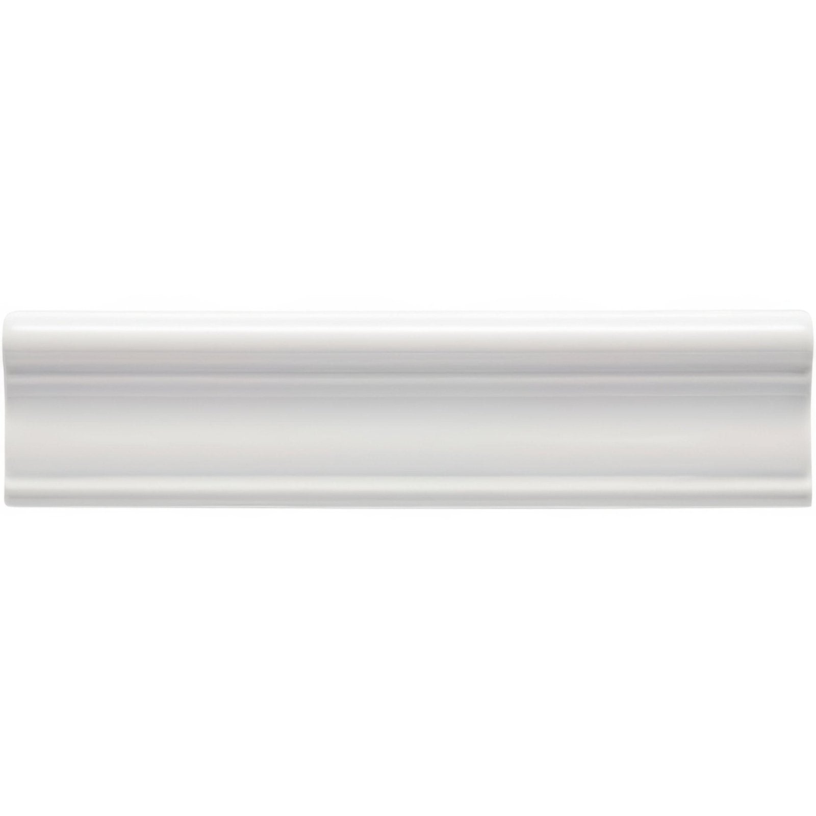 White ceramic crown molding waveney clarence with glossy finish and classic profile for elegant interior decor