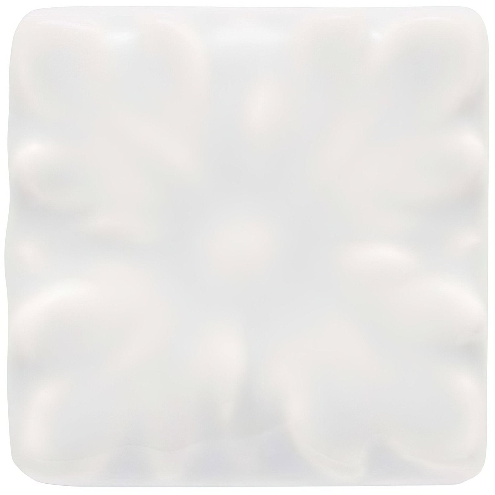 A square off-white ceramic tile waveney knightsbridge with a subtle raised floral pattern