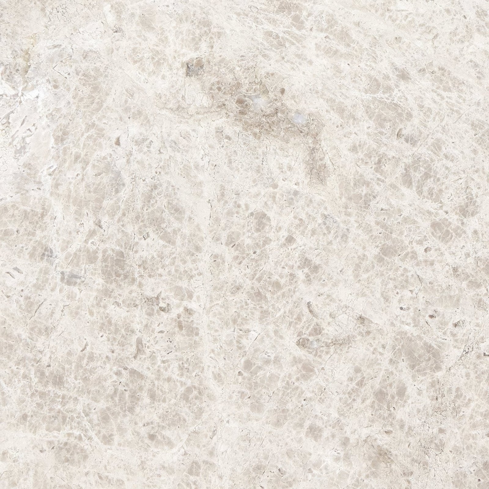 Westhampton diamond sawn edge cream-colored marble tile 61 x 61cm with subtle gray veining and polished smooth texture