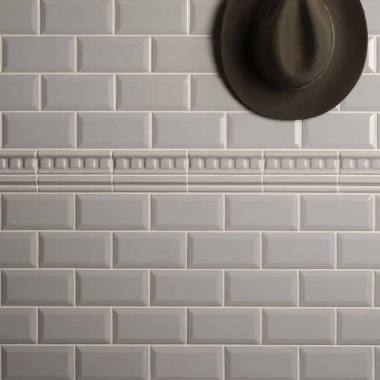 Westminster Grey Metro Bevelled Tile - alternate view