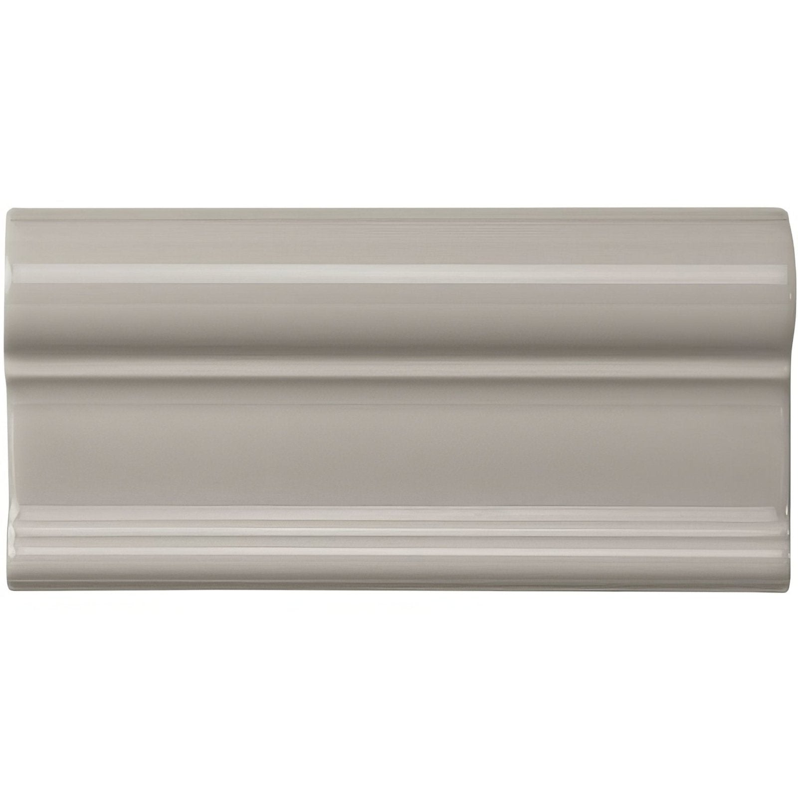 Beige ceramic westminster grey victoria moulding baseboard with glossy finish and classic molded design
