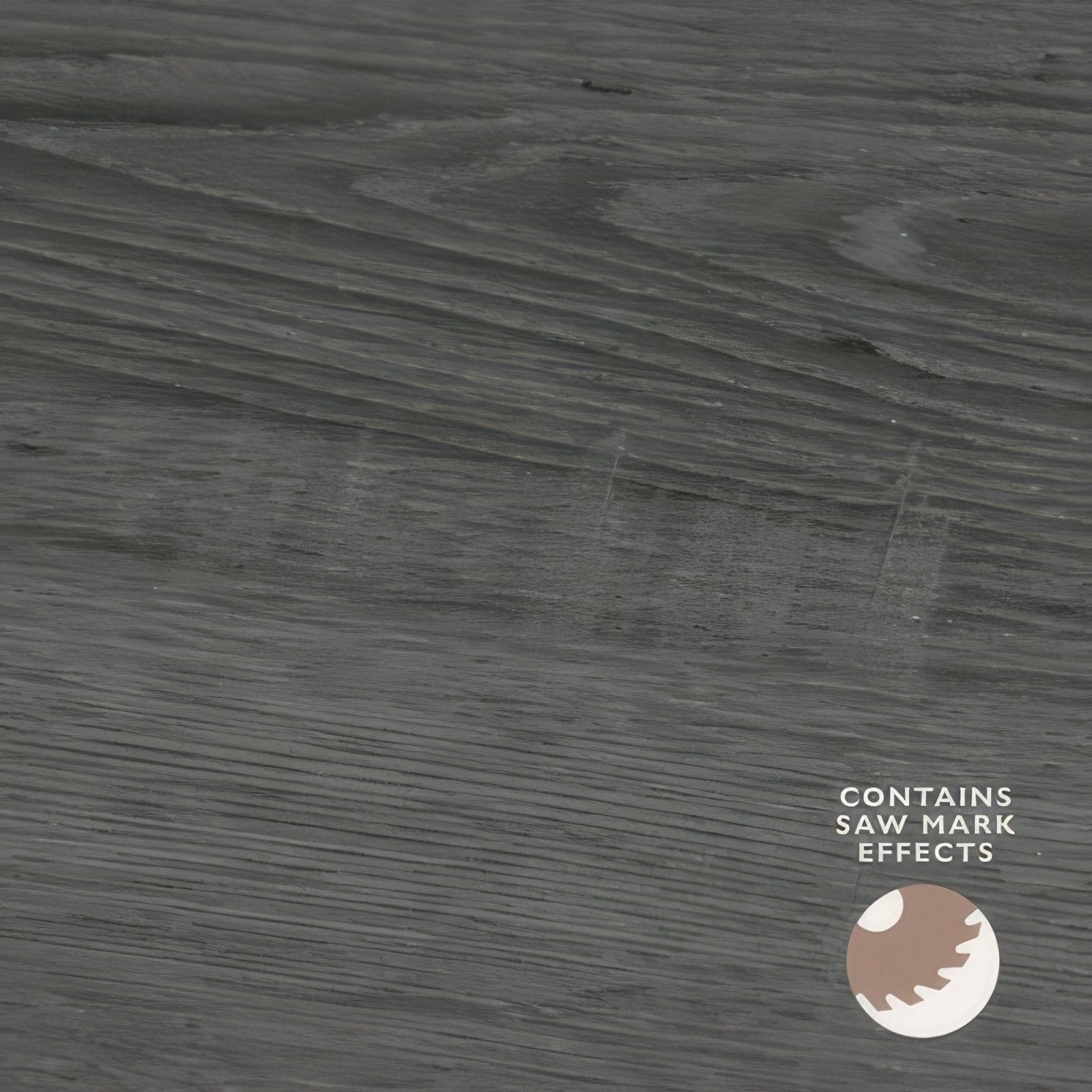 Dark gray oak wood grain herringbone flooring with subtle saw mark texture in weymouth echo oak design
