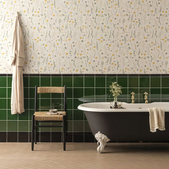 Wildflower Gold 60x30cm Ceramic Wall Tile - alternate view