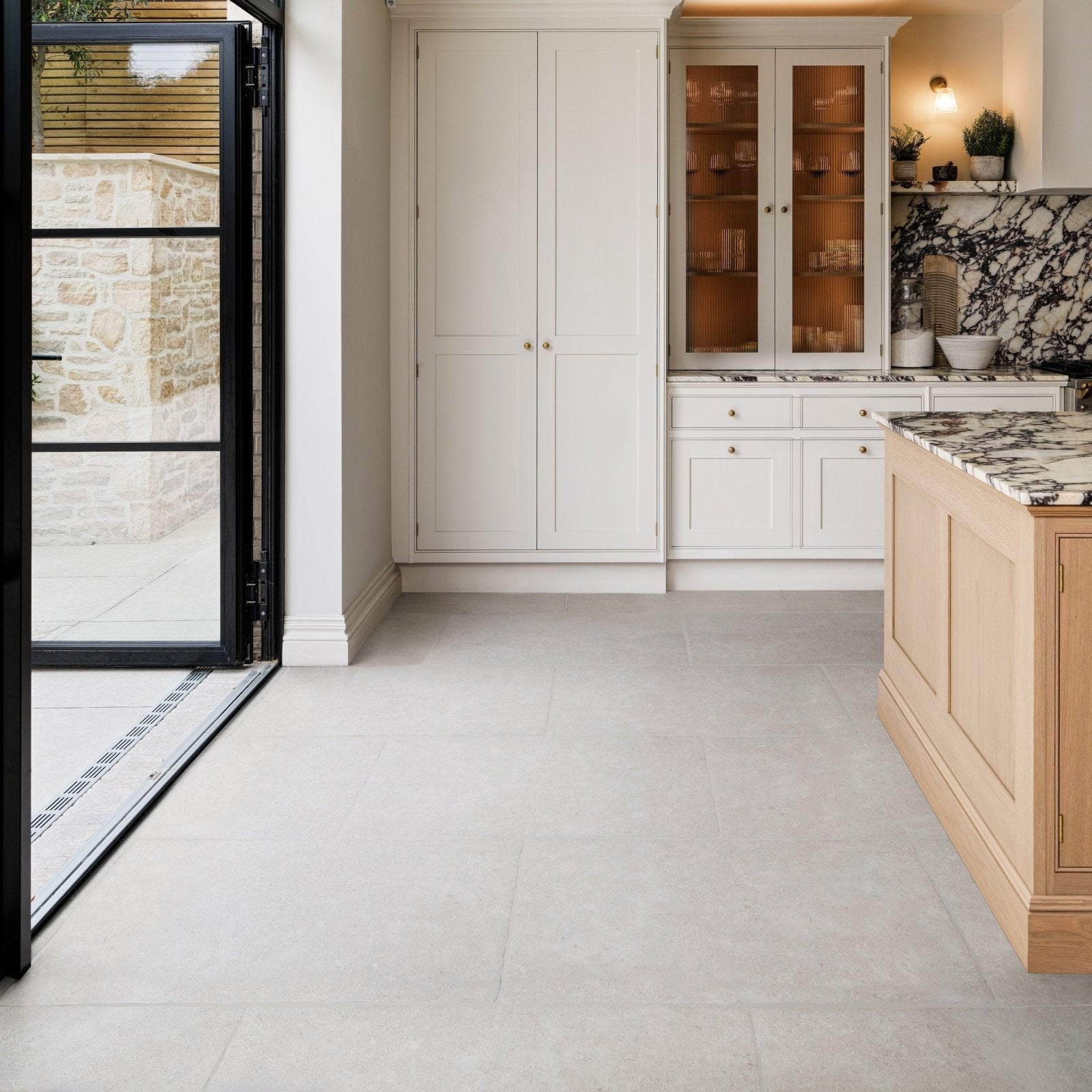 Light gray matte-finish ceramic floor tiles wychwood claire porcelain matt 60 x 90cm for indoor flooring
