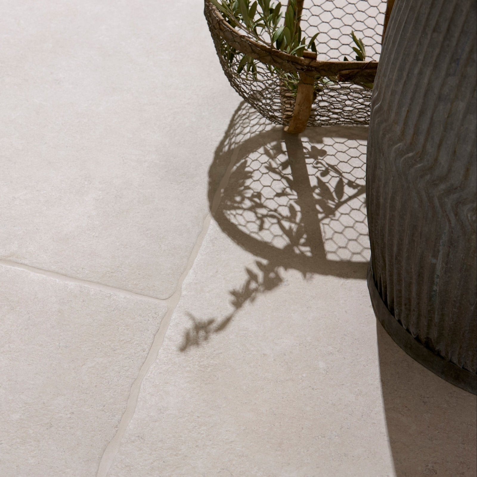 Wychwood Claire Porcelain Paving Textured grey stone-effect paving tile