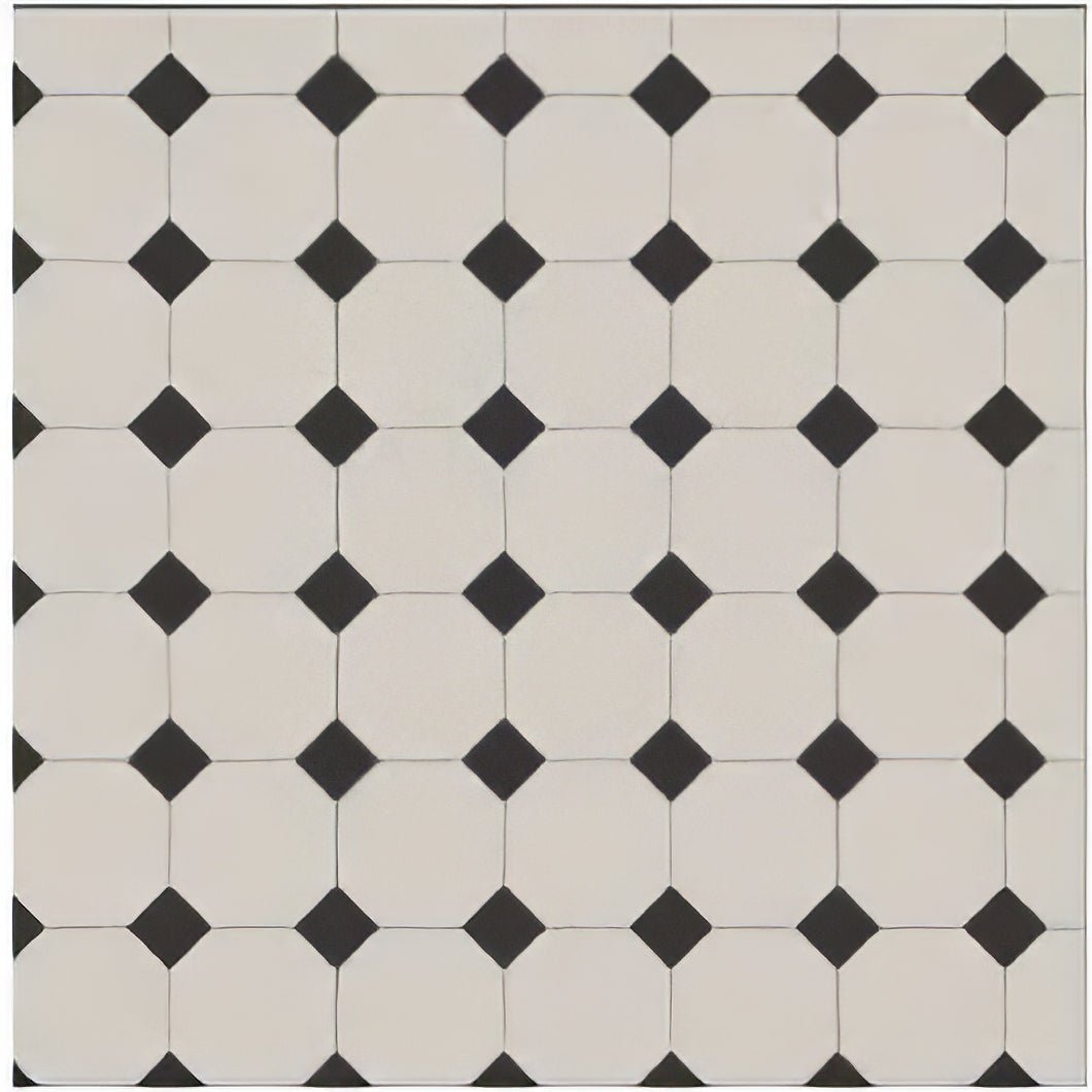 Black and white diamond patterned mosaic tile york black and dover white for indoor wall and floor use