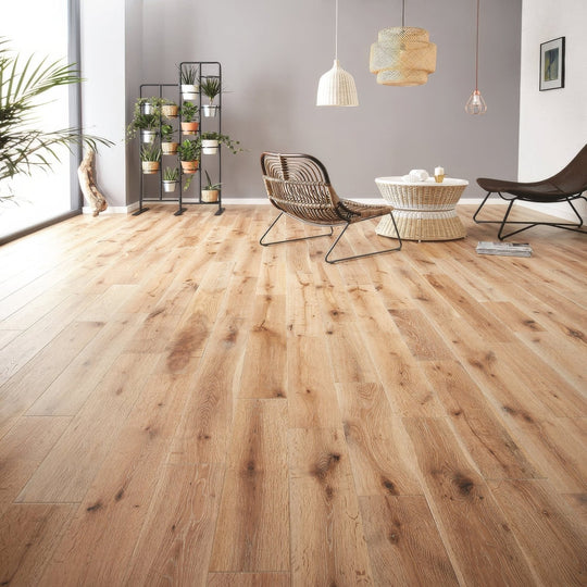 York white washed oak light brown hardwood flooring with natural wood grain pattern for indoor use