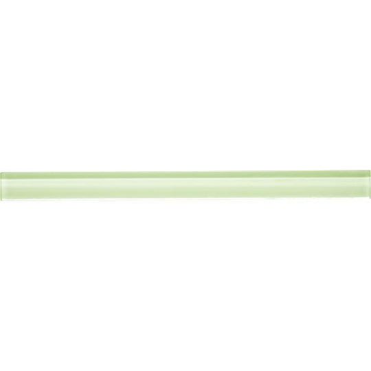 A sleek translucent light green glass tile with a smooth glossy finish for arctic clear highlight strip
