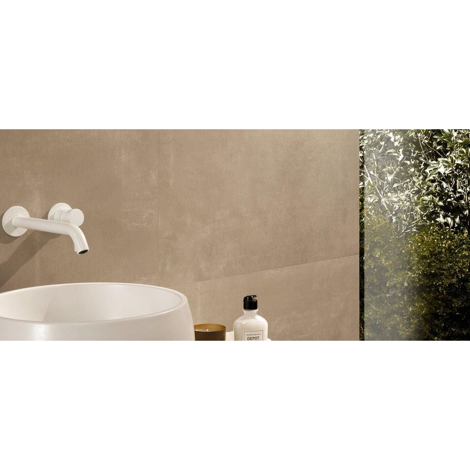 White ceramic vessel sink boost clay matt 60 x 60cm with sleek modern design for bathroom use