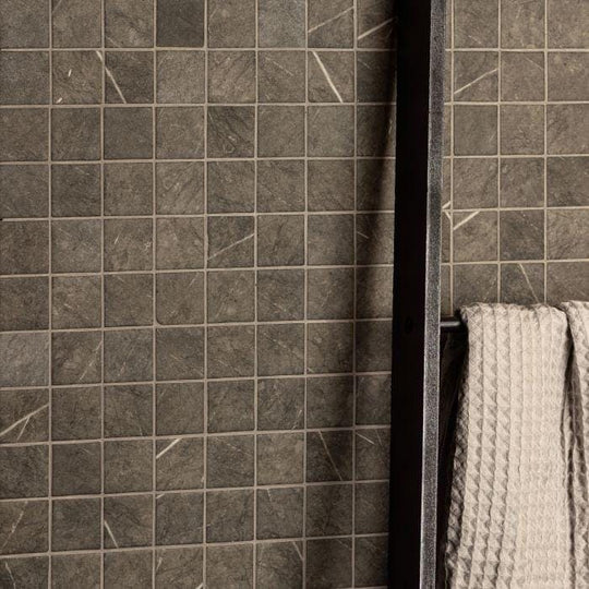 Burano Grey Recycled Glass Mosaic - alternate view
