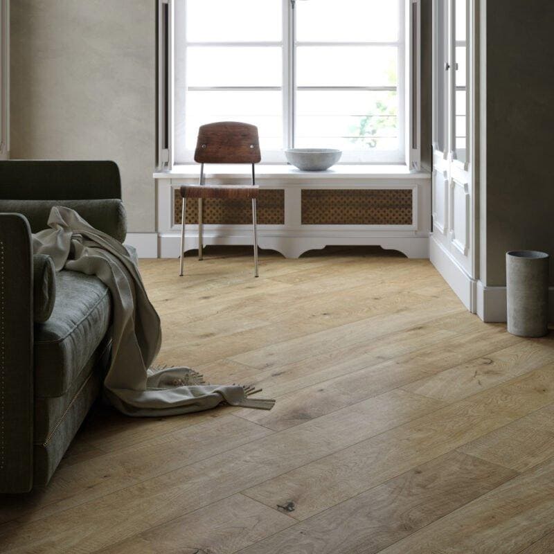 Light oak hardwood flooring canaiolo natural with natural wood grain pattern in light oak color