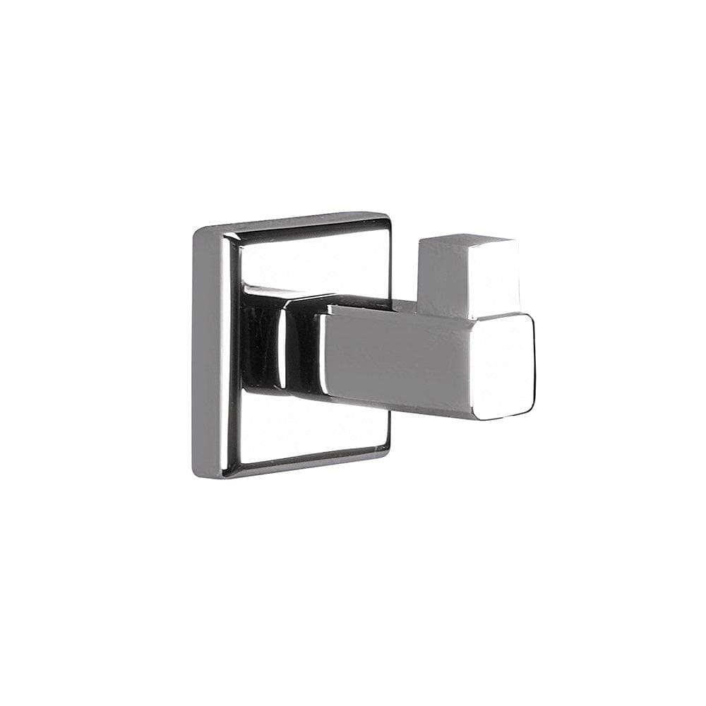 Chrome finished colorado hook wall-mounted square hook with modern geometric design for hanging items