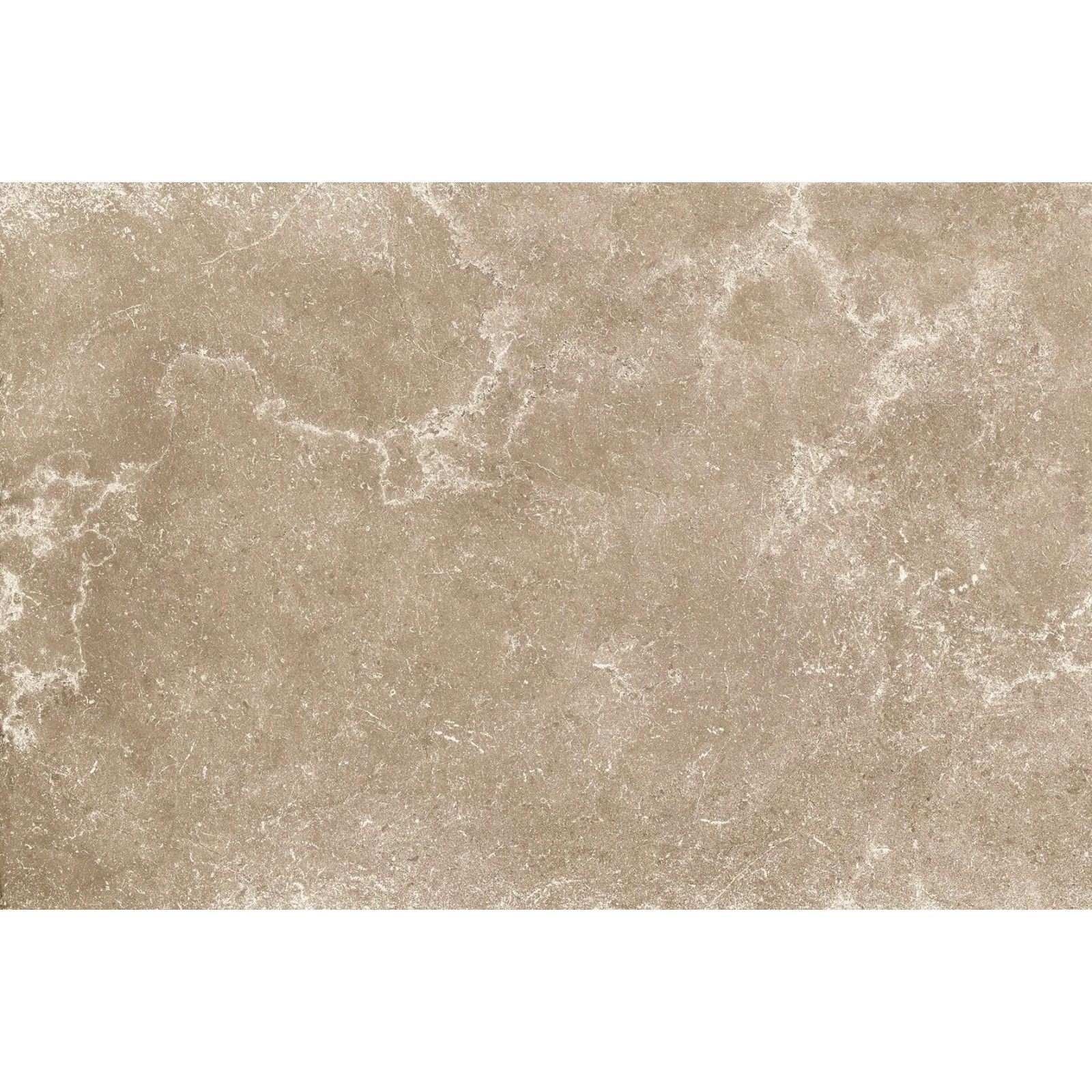 Cotehele porcelain beige stone tile 40 x 60cm with subtle veining and textured natural finish
