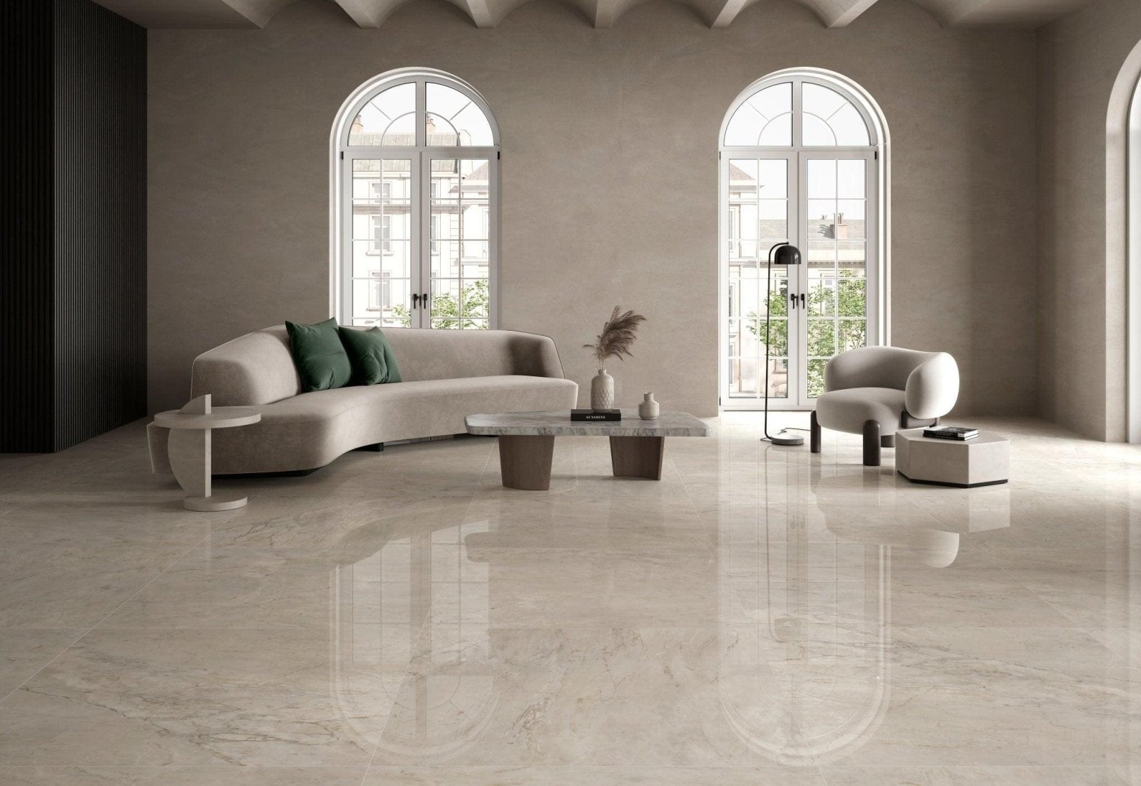 Crema Delicato Polished Porcelain Tiles